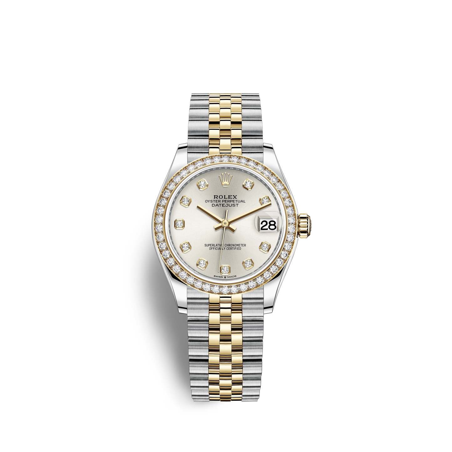 Datejust 31, Oystersteel, 18kt Yellow Gold and diamonds, Ref# 278383RBR-0020
