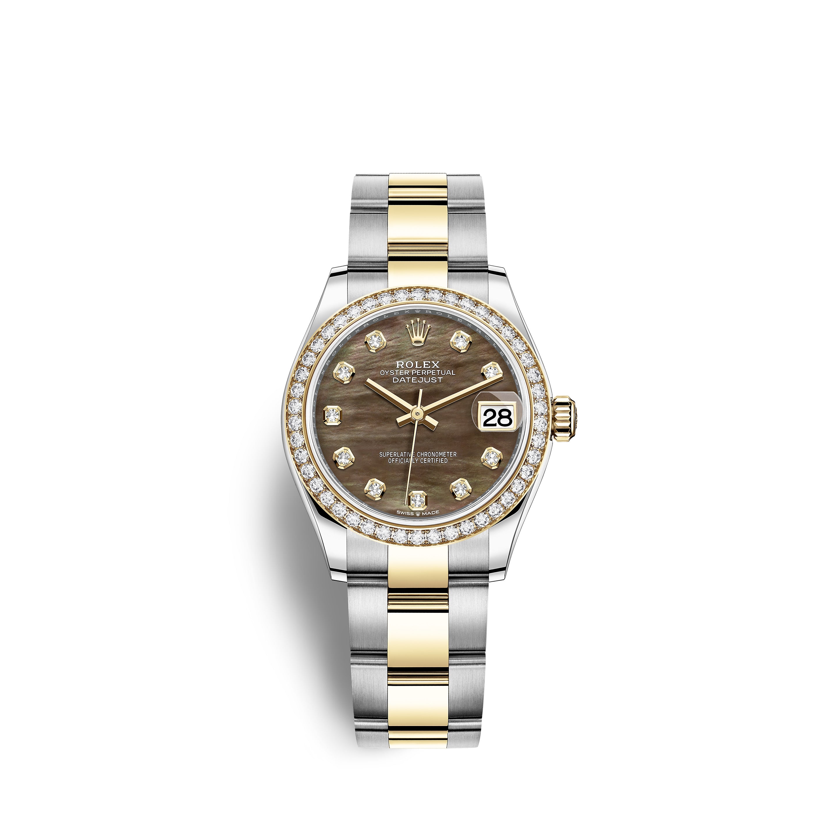 Datejust 36, Oystersteel, 18kt Yellow Gold and diamonds, Ref# 278383RBR-0023