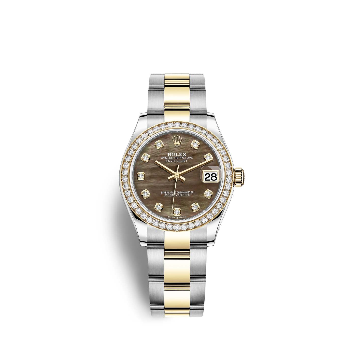 Datejust 36, Oystersteel, 18kt Yellow Gold and diamonds, Ref# 278383RBR-0023
