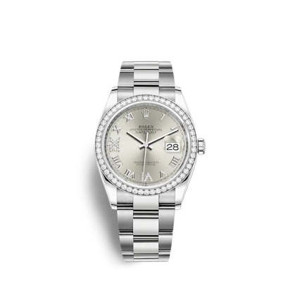 Datejust 36 Oystersteel and white gold Ref# 126284RBR-0022