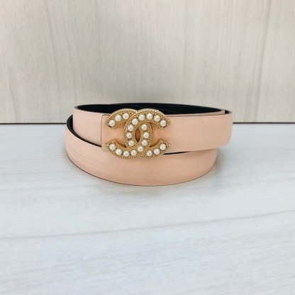 6 Colors Fashion Pearl Letter Leather Belt