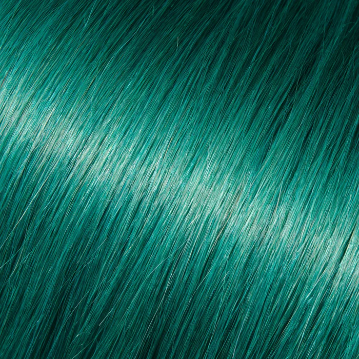 Fun Color Human Hair Weft -Teal (Peggy) ( Wavy or Straight)