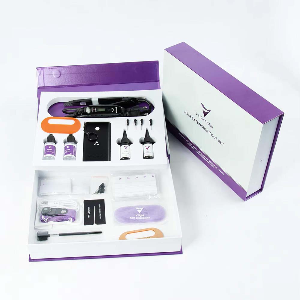 Wholesale V Light Hair Extension Full Set For Salon（UPGRADE LUXURY PACKAGE）