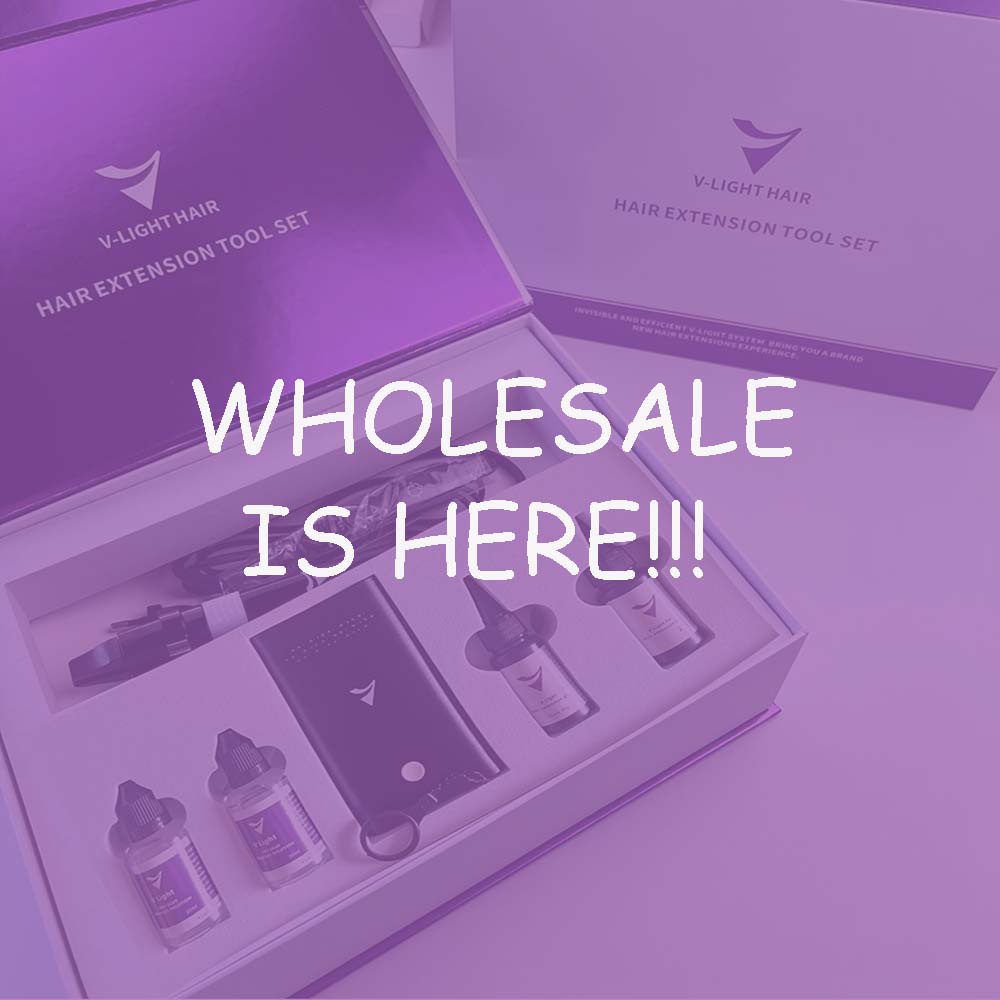 Wholesale V Light Hair Extension Full Set For Salon（UPGRADE LUXURY PACKAGE）