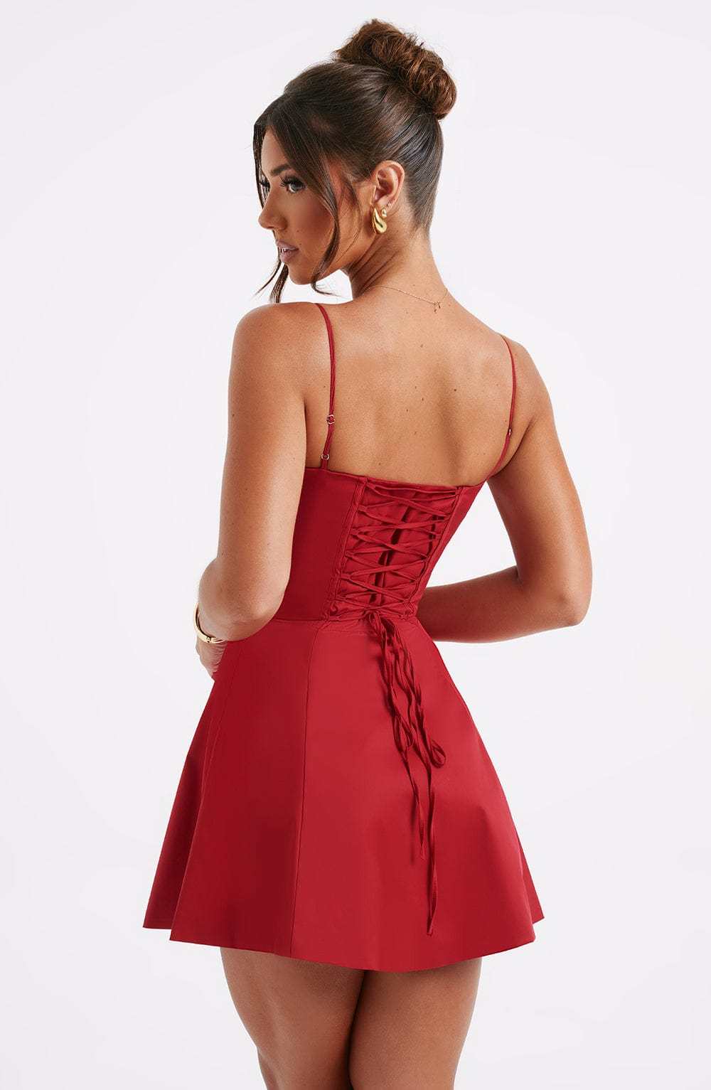 Lacey Mini Dress - Red-My Top Dress.All Rights Reserved