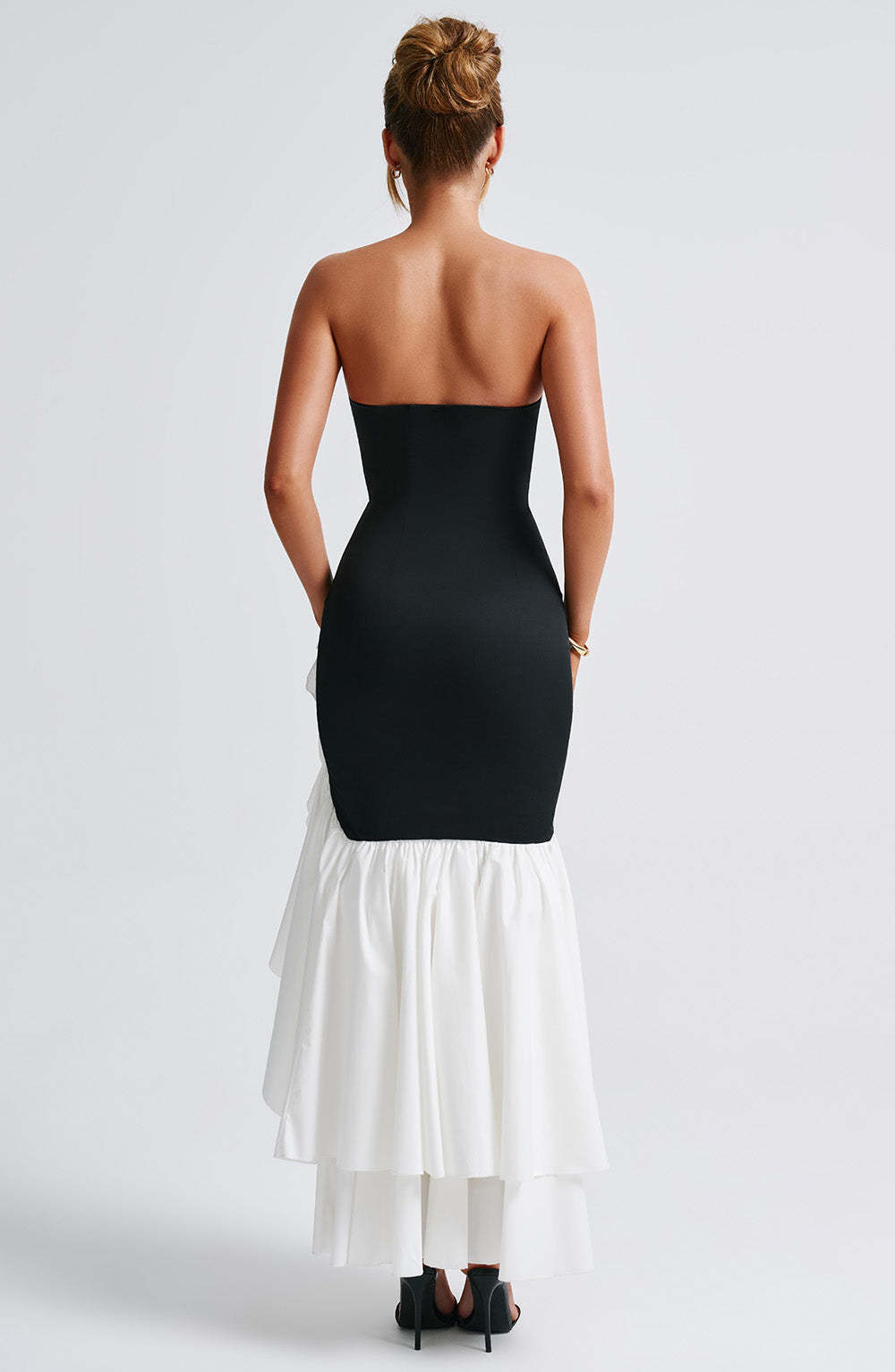 Angelina Maxi Dress - Black/White-My Top Dress.All Rights Reserved