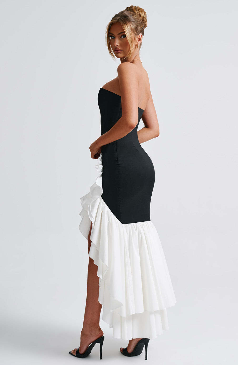 Angelina Maxi Dress - Black/White-My Top Dress.All Rights Reserved