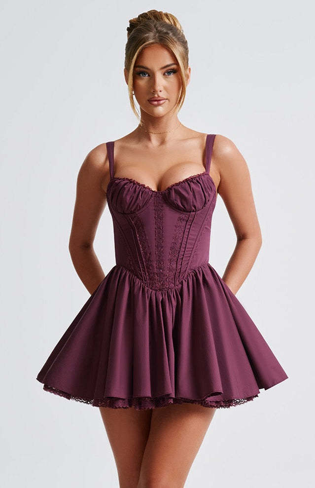 Josie Mini Dress - Cherry Lacquer-My Top Dress.All Rights Reserved