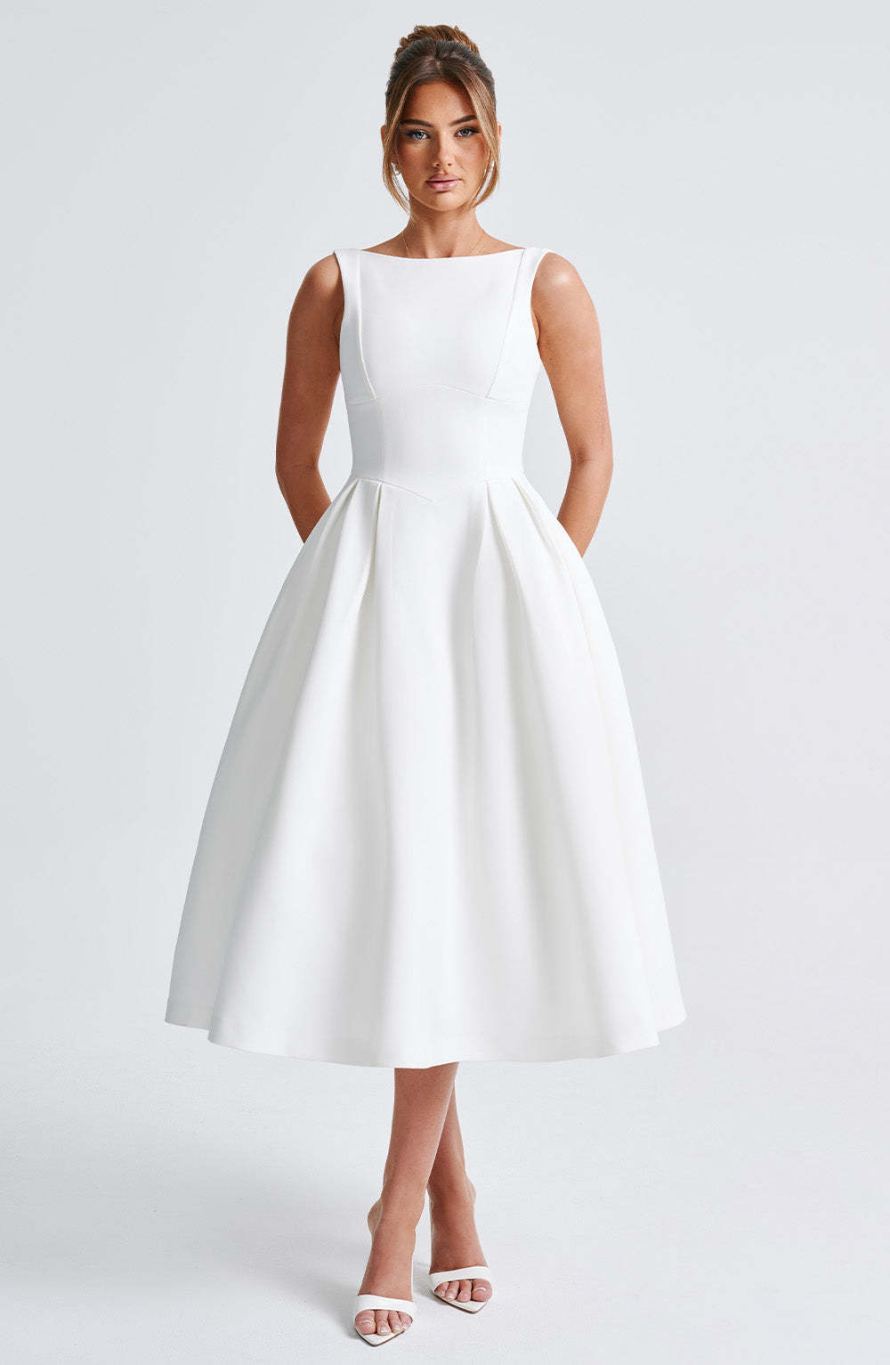 Clarabella Midi Dress - Ivory-My Top Dress.All Rights Reserved