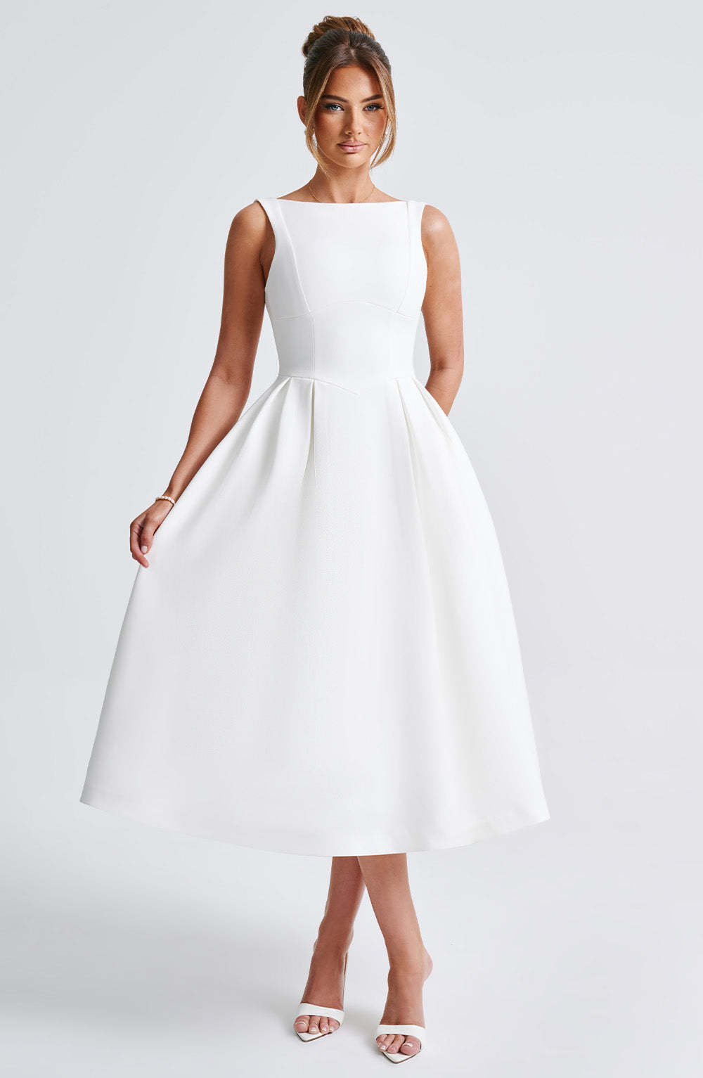 Clarabella Midi Dress - Ivory-My Top Dress.All Rights Reserved