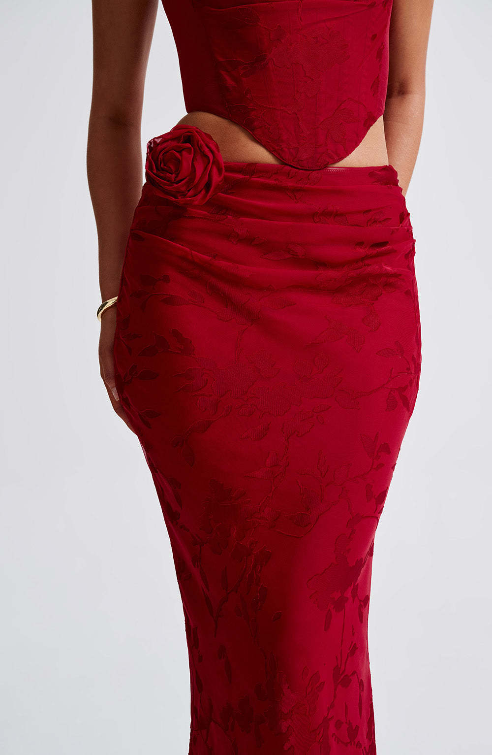 Elizabeth Maxi Skirt - Red-My Top Dress.All Rights Reserved