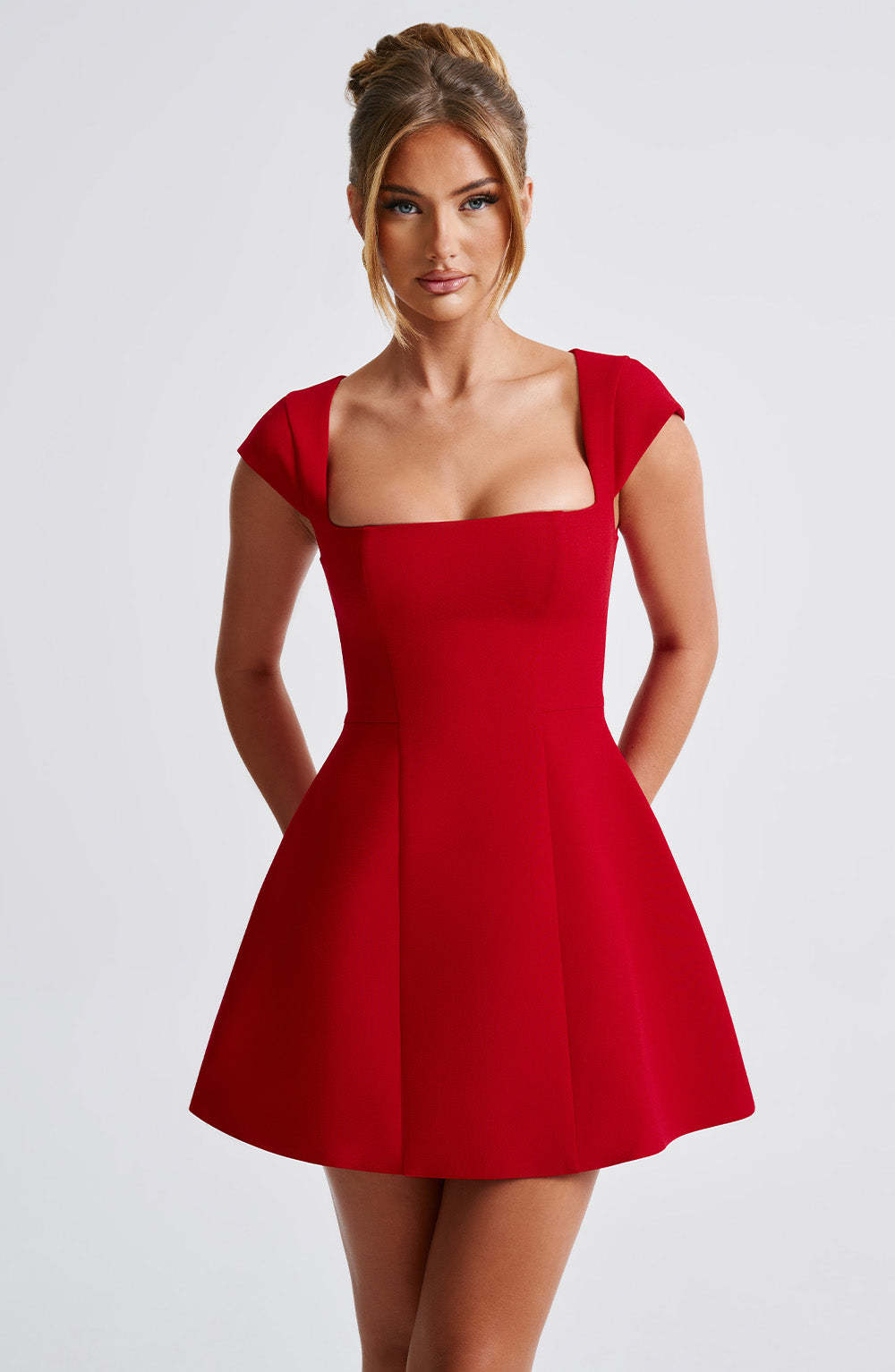 Lena Mini Dress - Red-My Top Dress.All Rights Reserved