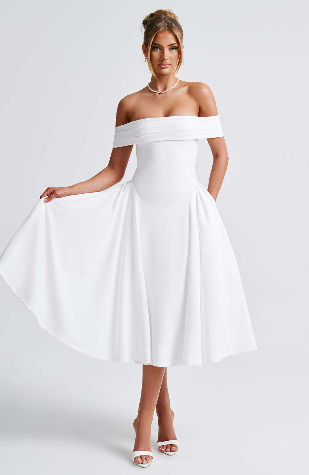 Miranda Midi Dress - Ivory-My Top Dress.All Rights Reserved