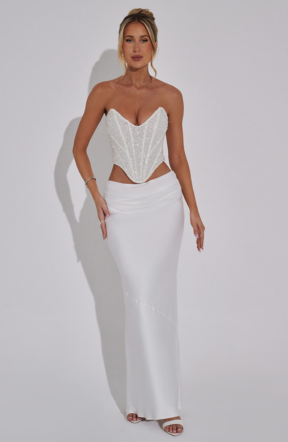 Bernadette Maxi Skirt - Ivory-My Top Dress.All Rights Reserved