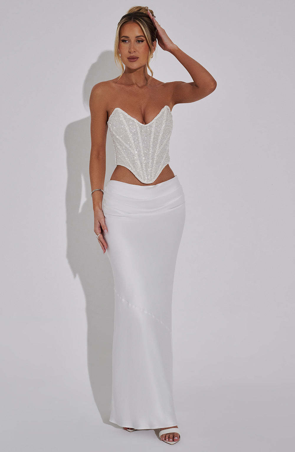 Bernadette Maxi Skirt - Ivory-My Top Dress.All Rights Reserved