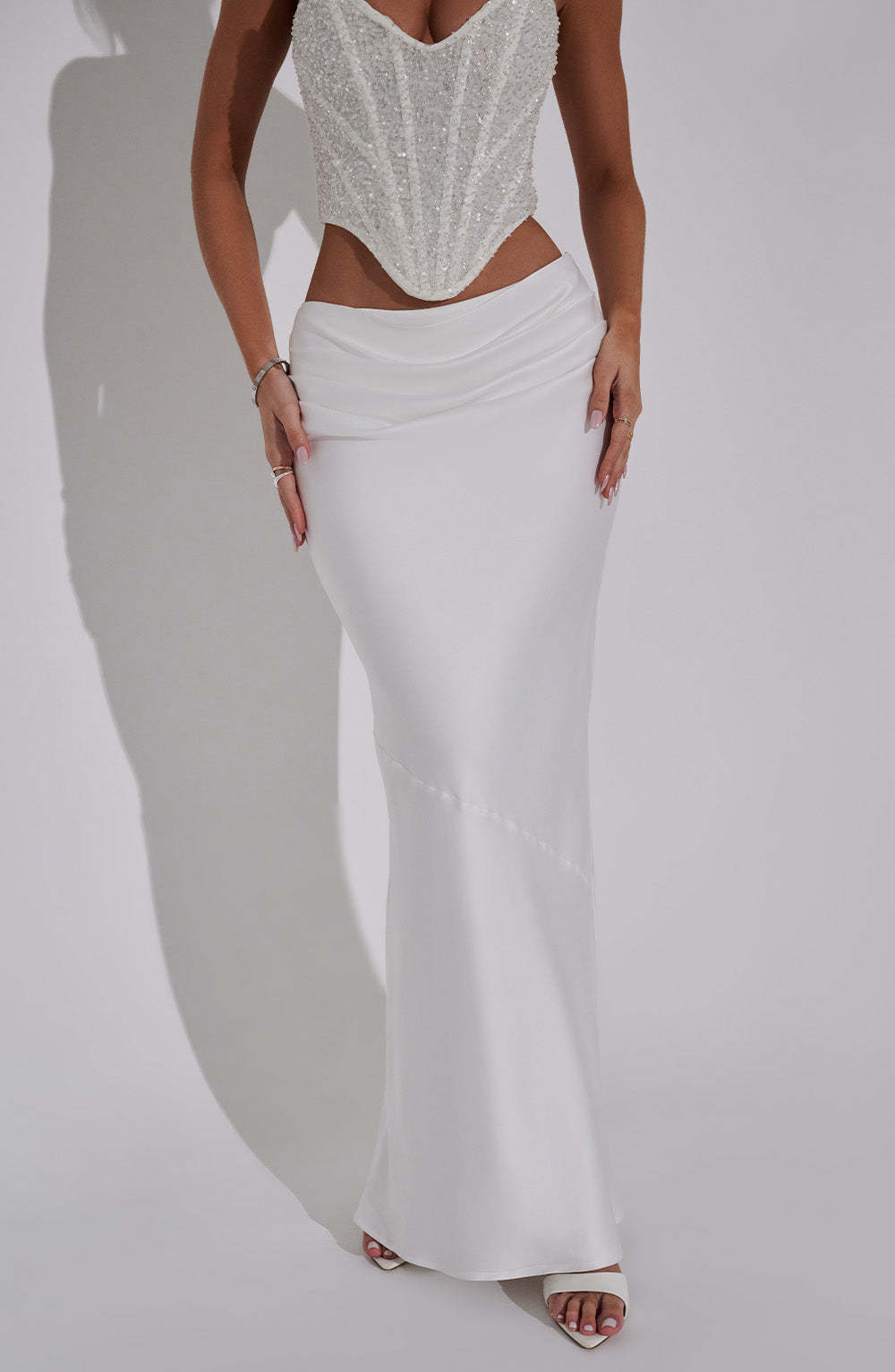 Bernadette Maxi Skirt - Ivory-My Top Dress.All Rights Reserved
