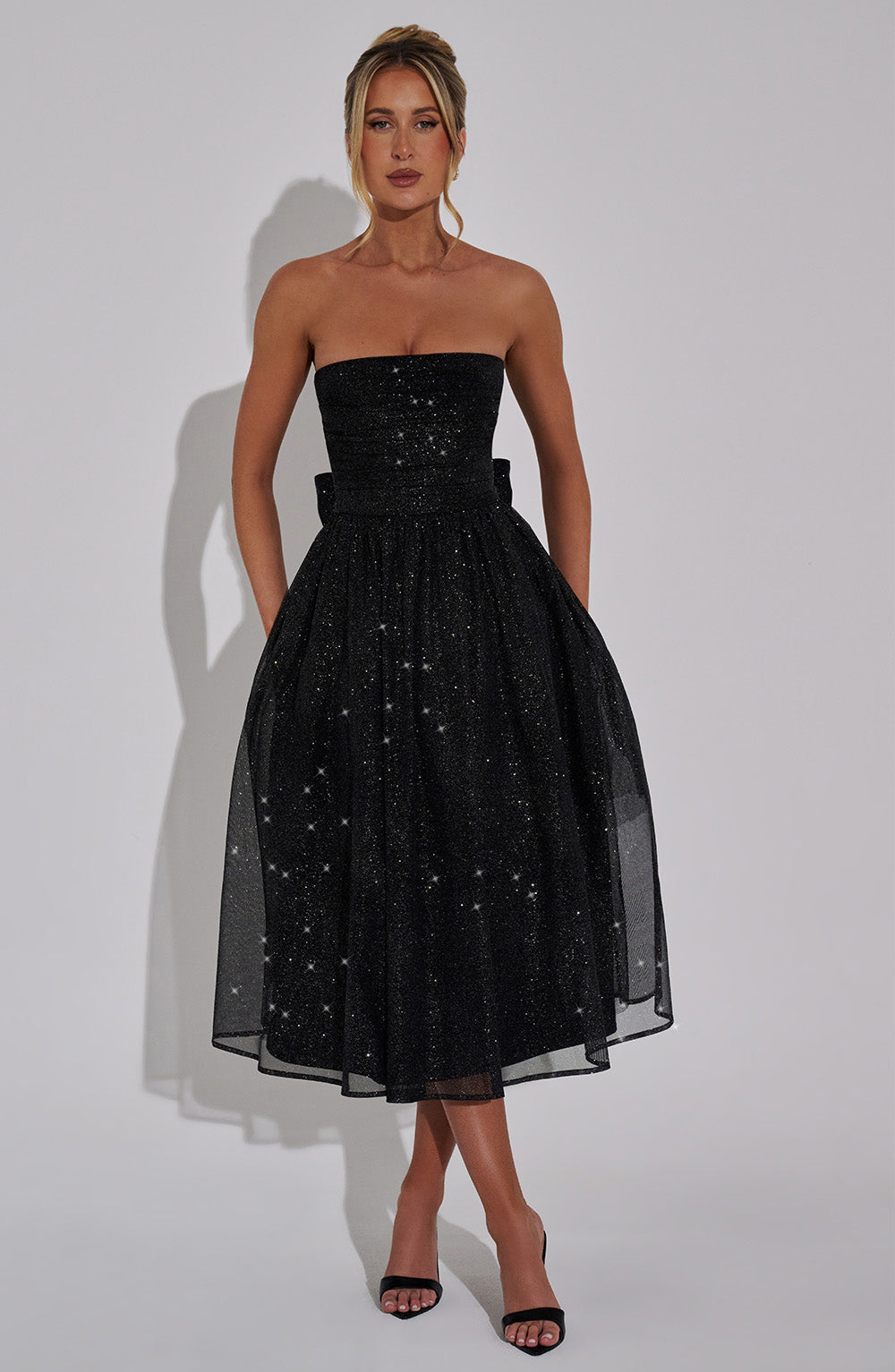 Marissa Midi Dress - Black Sparkle-My Top Dress.All Rights Reserved