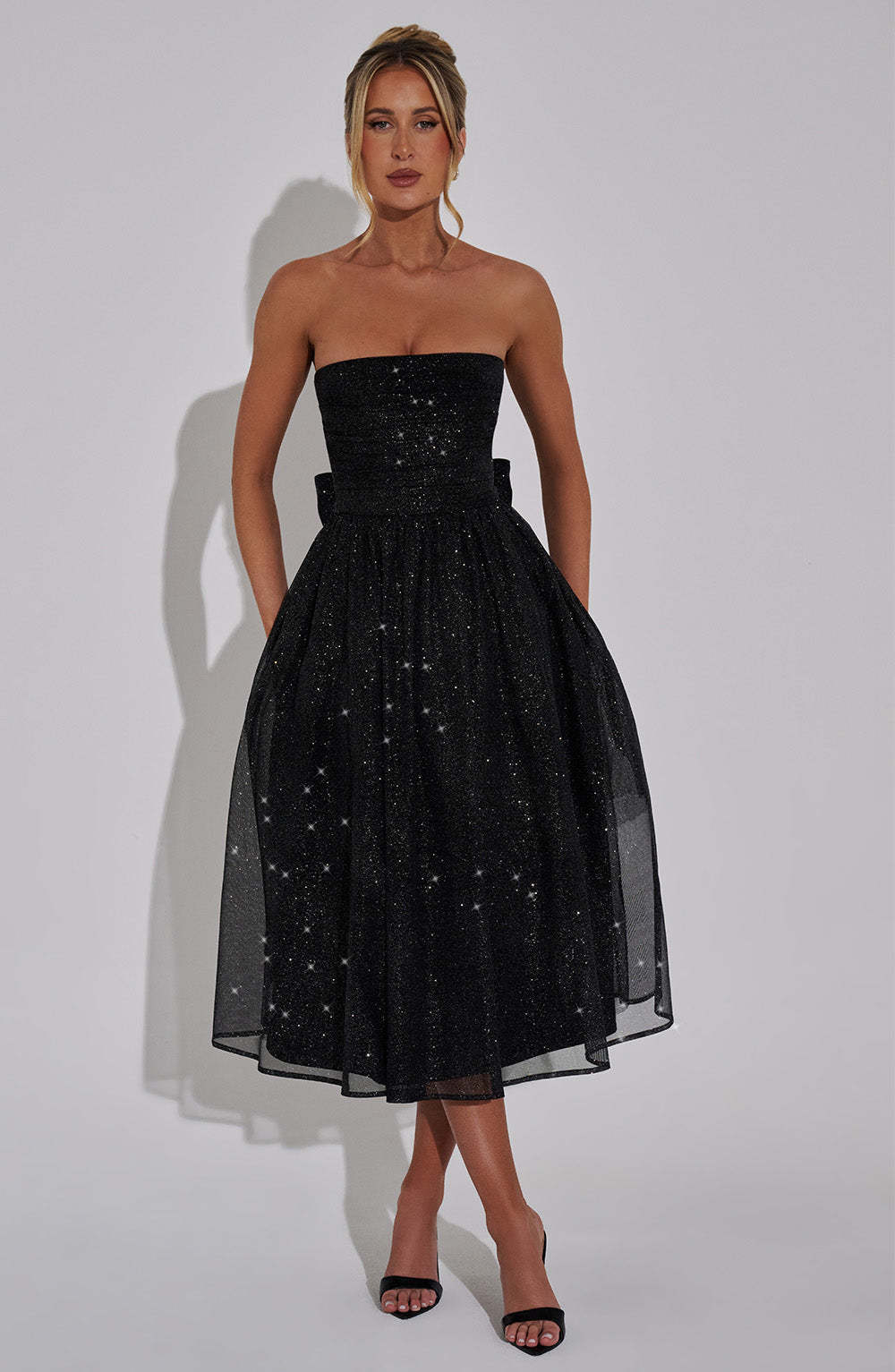 Marissa Midi Dress - Black Sparkle-My Top Dress.All Rights Reserved