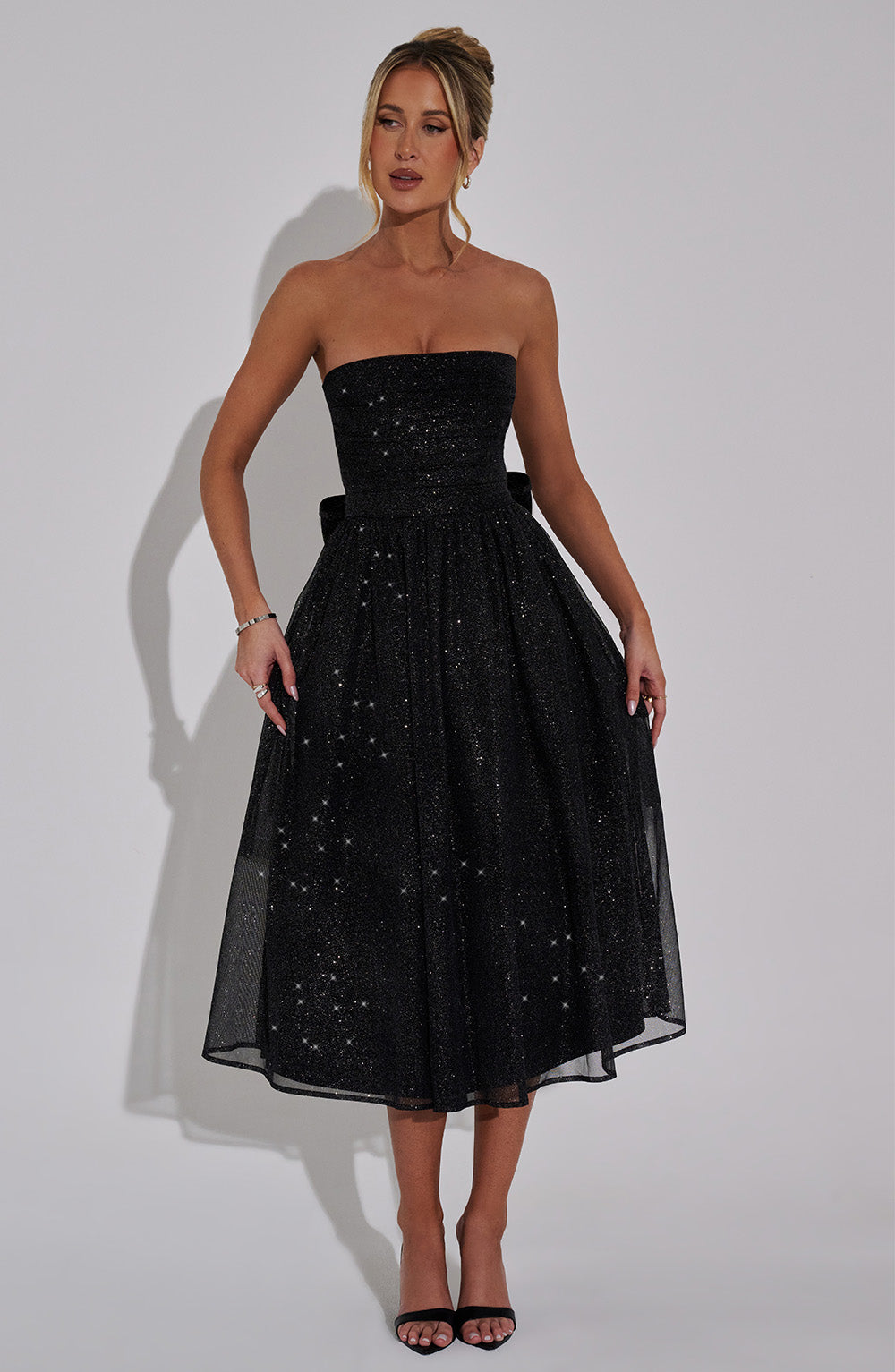 Marissa Midi Dress - Black Sparkle-My Top Dress.All Rights Reserved
