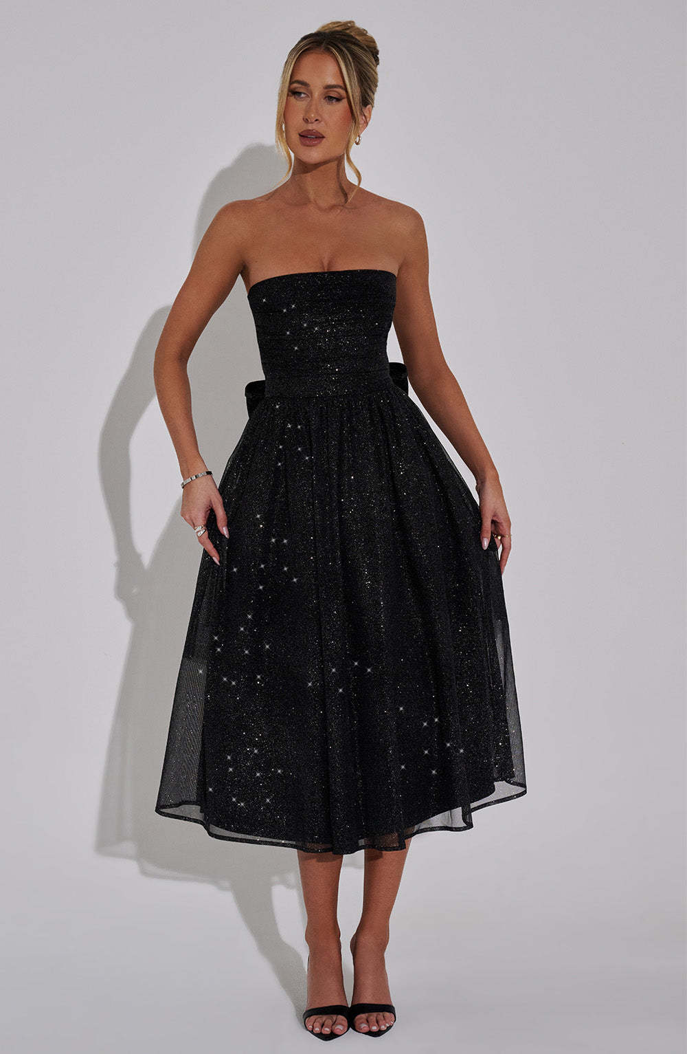Marissa Midi Dress - Black Sparkle-My Top Dress.All Rights Reserved