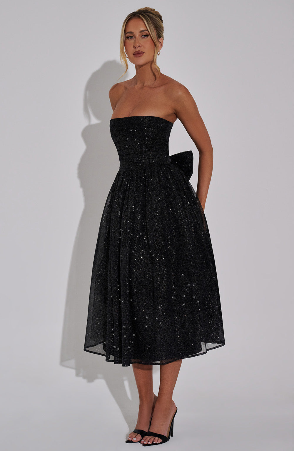 Marissa Midi Dress - Black Sparkle-My Top Dress.All Rights Reserved