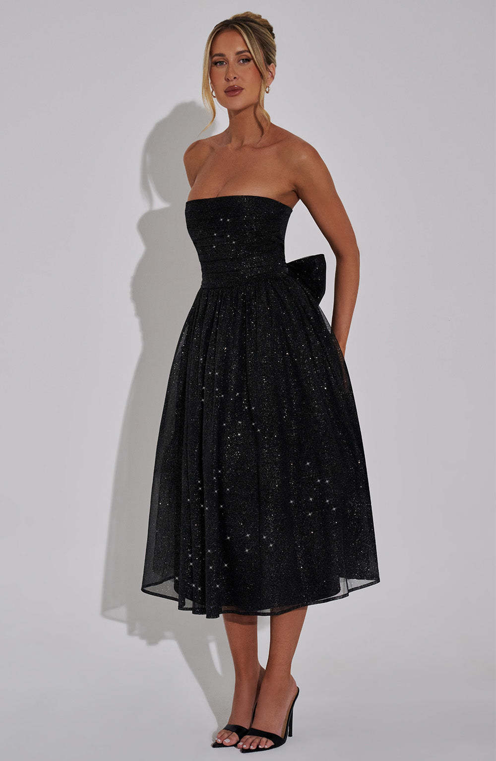 Marissa Midi Dress - Black Sparkle-My Top Dress.All Rights Reserved