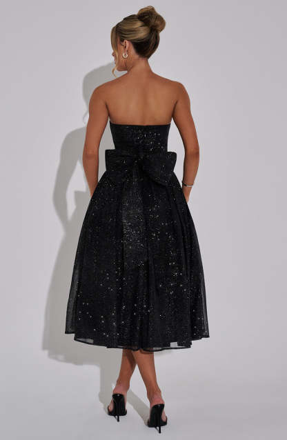Marissa Midi Dress - Black Sparkle-My Top Dress.All Rights Reserved