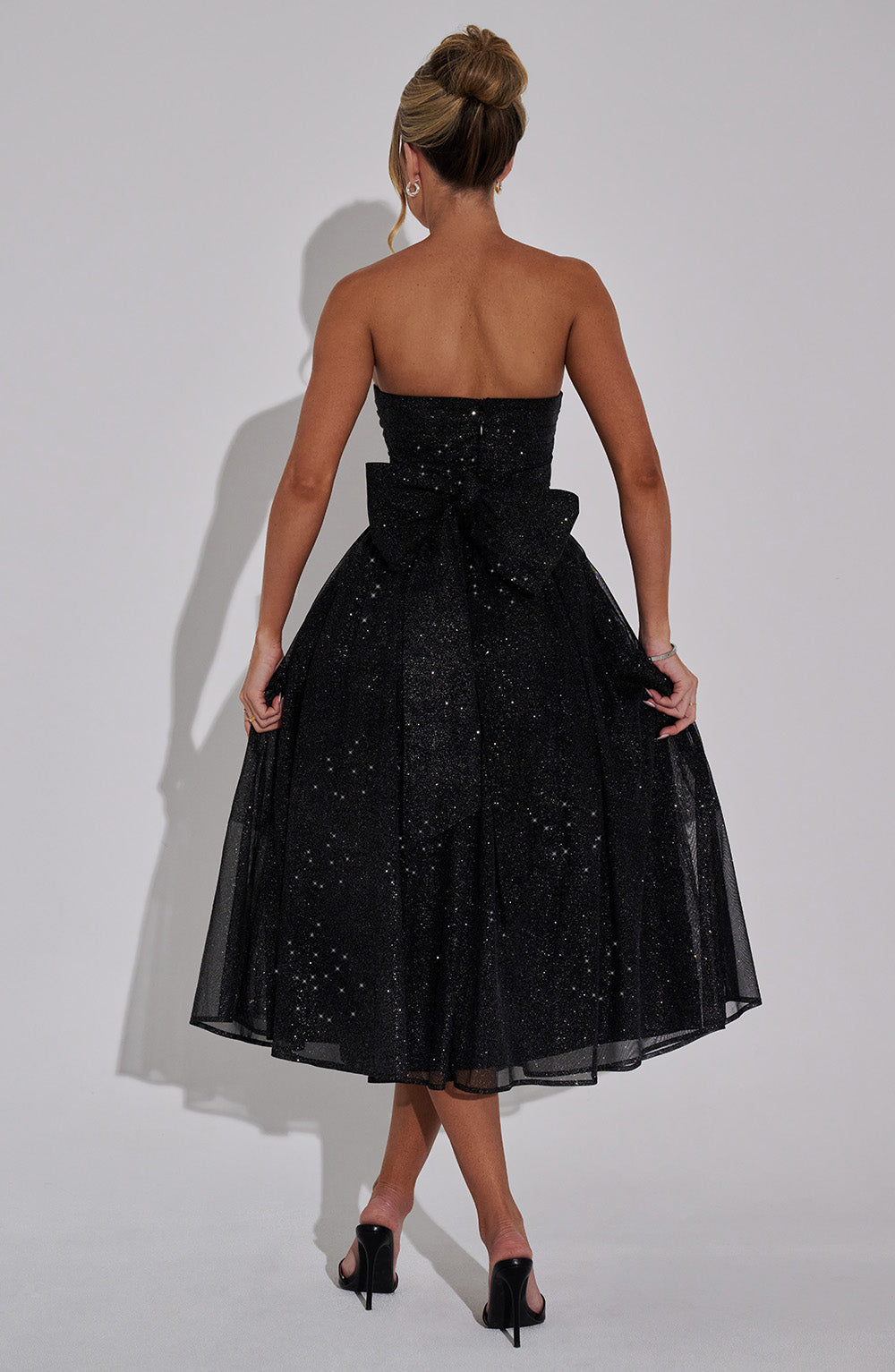 Marissa Midi Dress - Black Sparkle-My Top Dress.All Rights Reserved