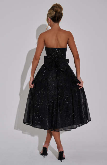 Marissa Midi Dress - Black Sparkle-My Top Dress.All Rights Reserved