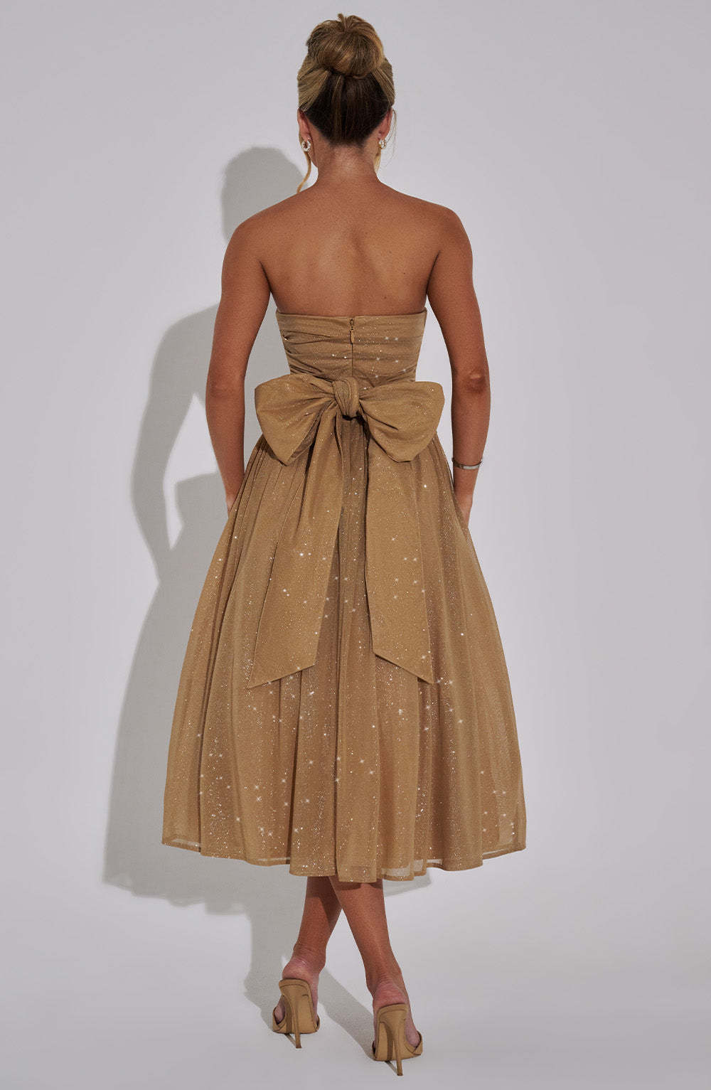 Marissa Midi Dress - Gold Sparkle-My Top Dress.All Rights Reserved