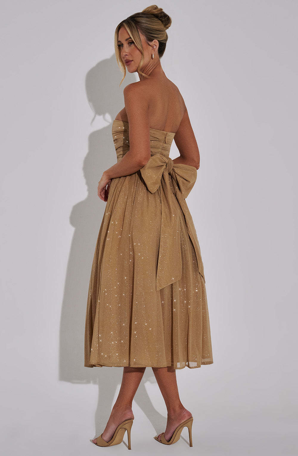 Marissa Midi Dress - Gold Sparkle-My Top Dress.All Rights Reserved
