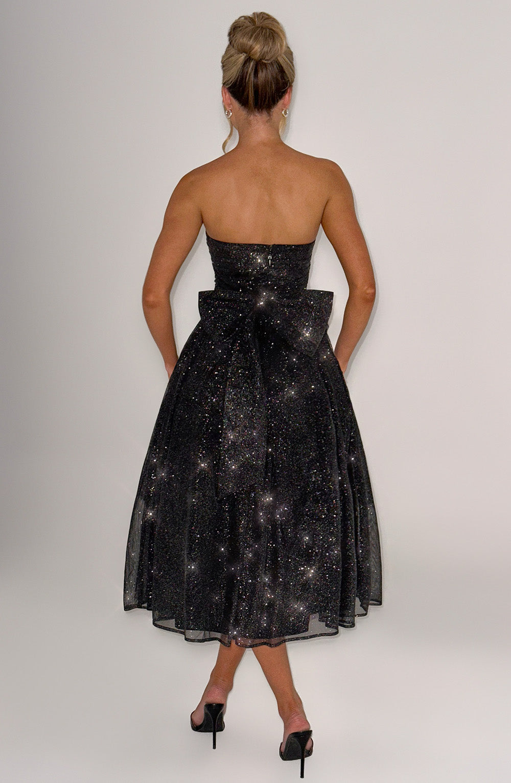 Marissa Midi Dress - Black Sparkle-My Top Dress.All Rights Reserved
