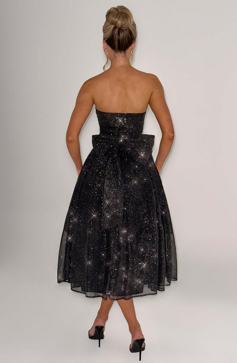 Marissa Midi Dress - Black Sparkle-My Top Dress.All Rights Reserved