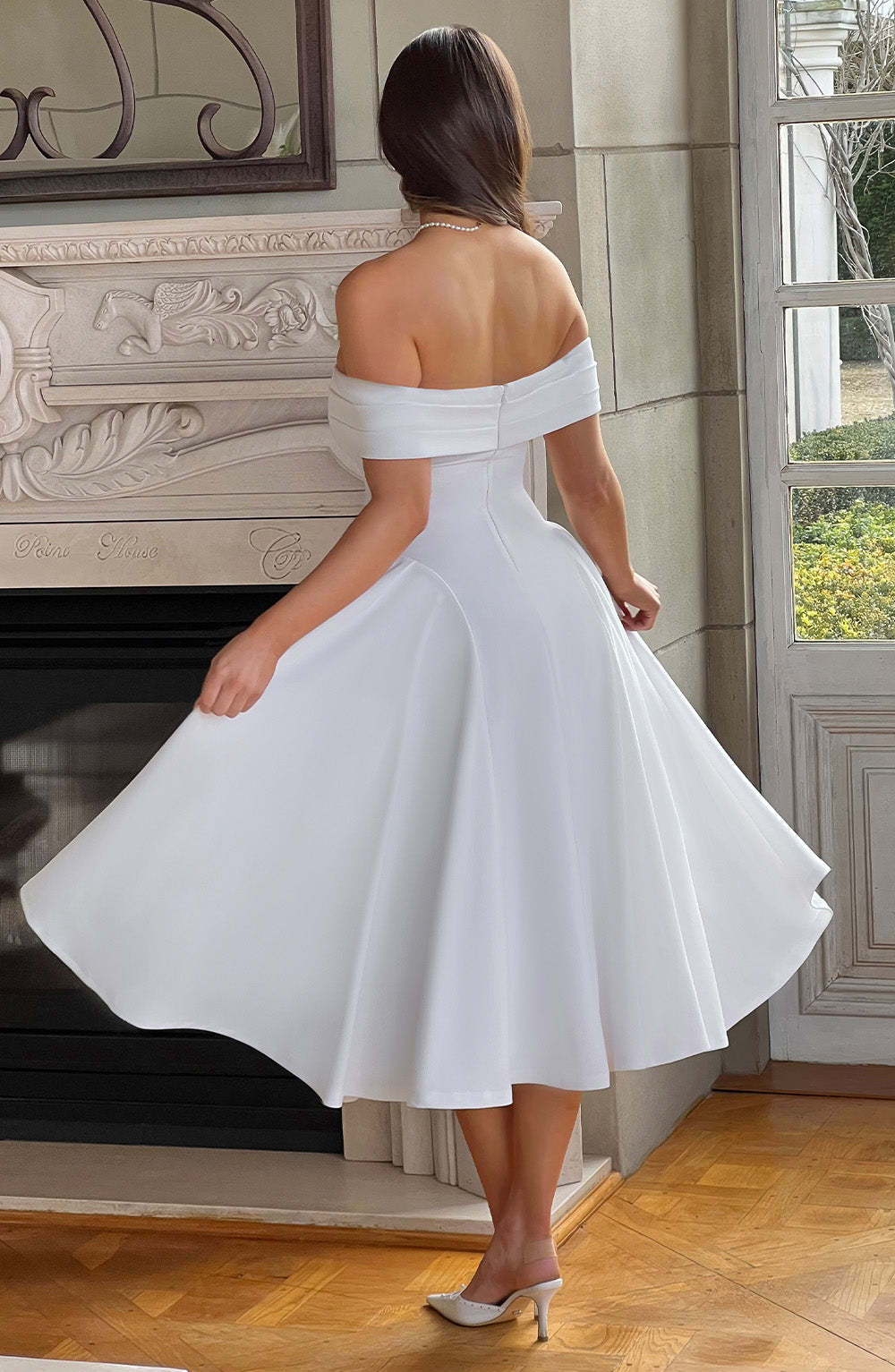 Miranda Midi Dress - Ivory-My Top Dress.All Rights Reserved