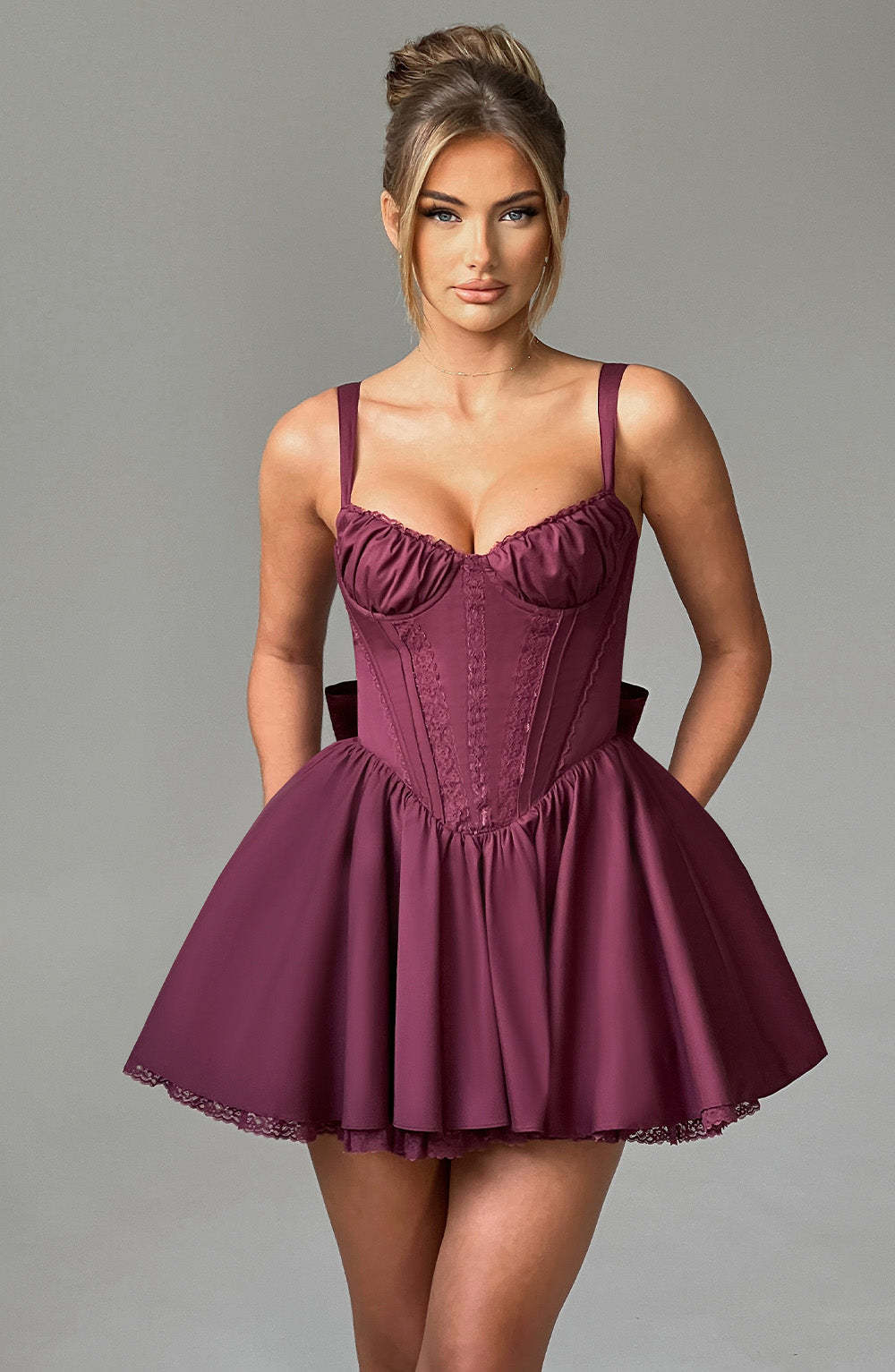 Josie Mini Dress - Cherry Lacquer-My Top Dress.All Rights Reserved