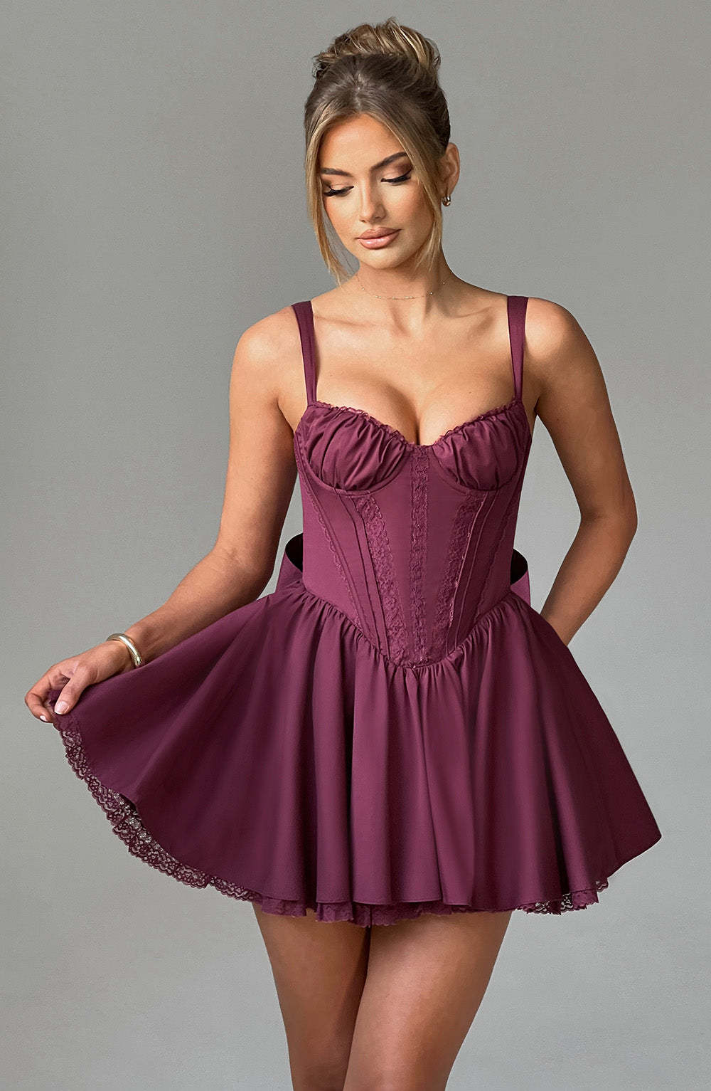 Josie Mini Dress - Cherry Lacquer-My Top Dress.All Rights Reserved