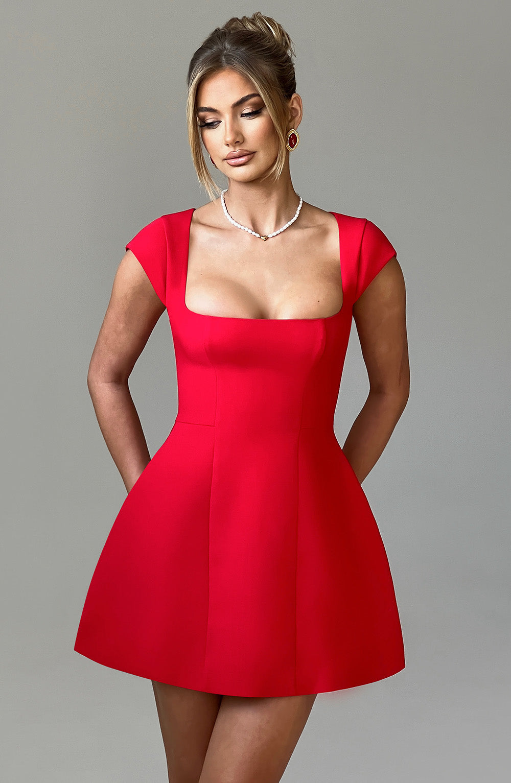 Lena Mini Dress - Red-My Top Dress.All Rights Reserved