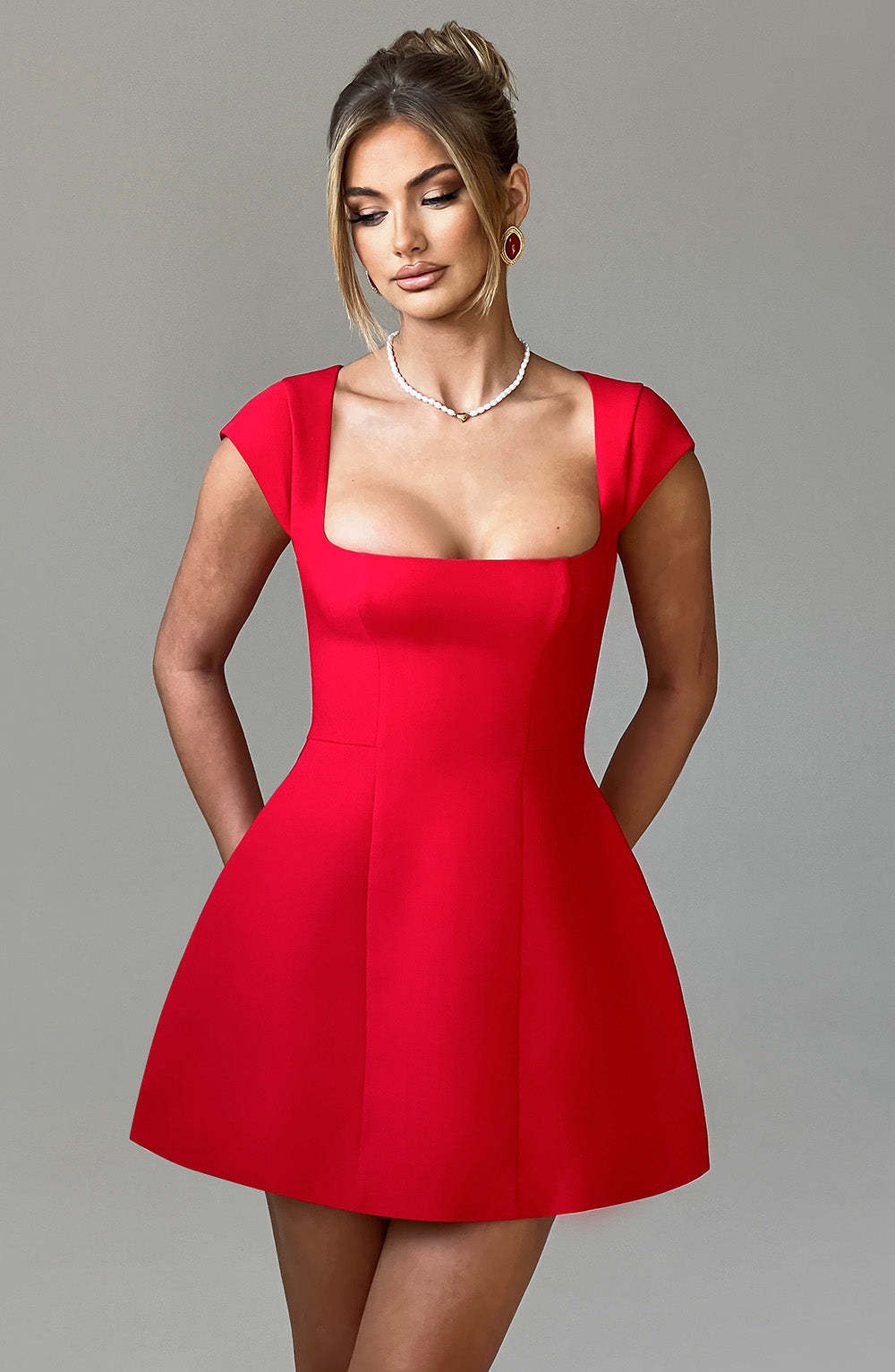 Lena Mini Dress - Red-My Top Dress.All Rights Reserved