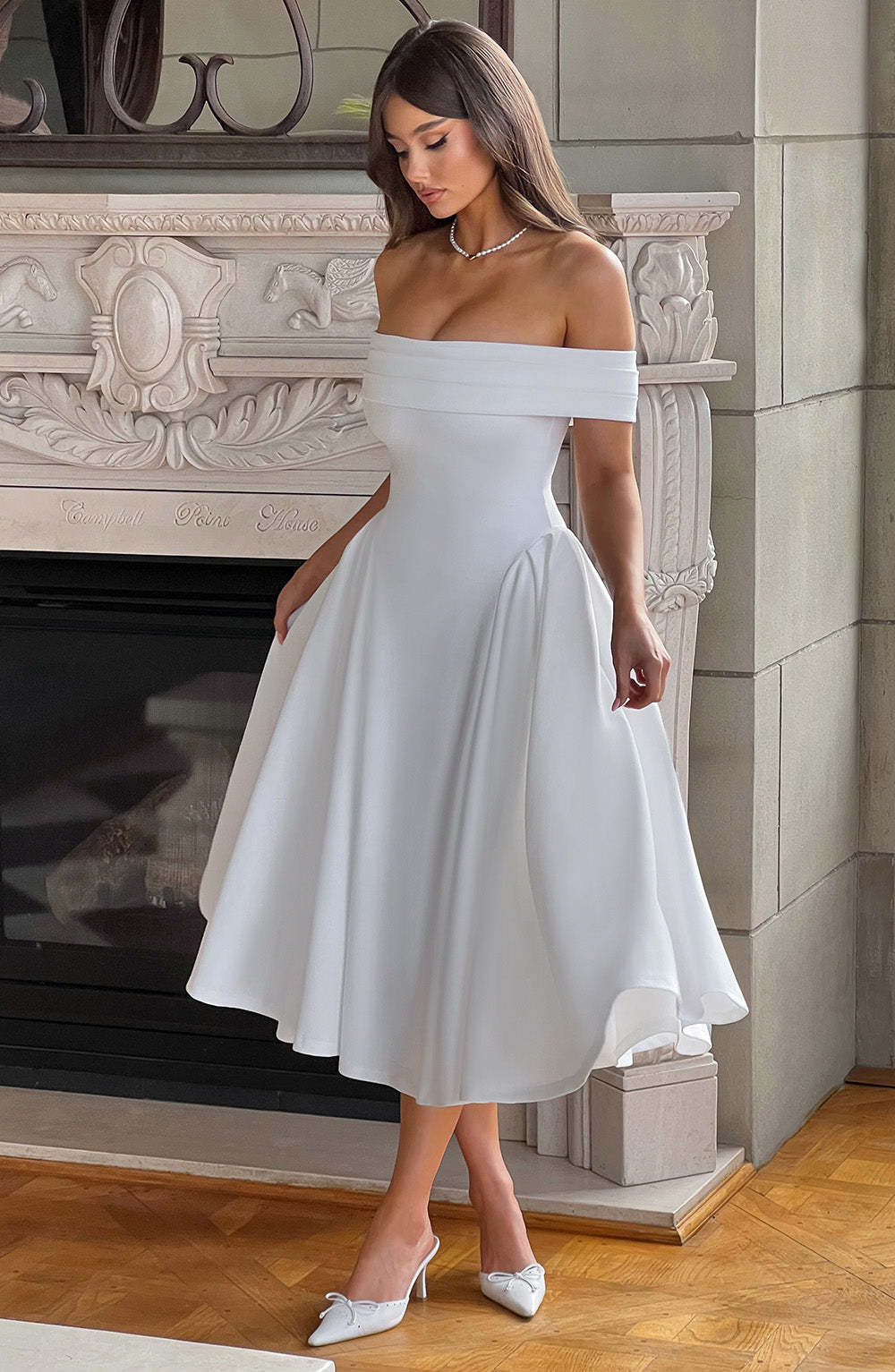 Miranda Midi Dress - Ivory-My Top Dress.All Rights Reserved
