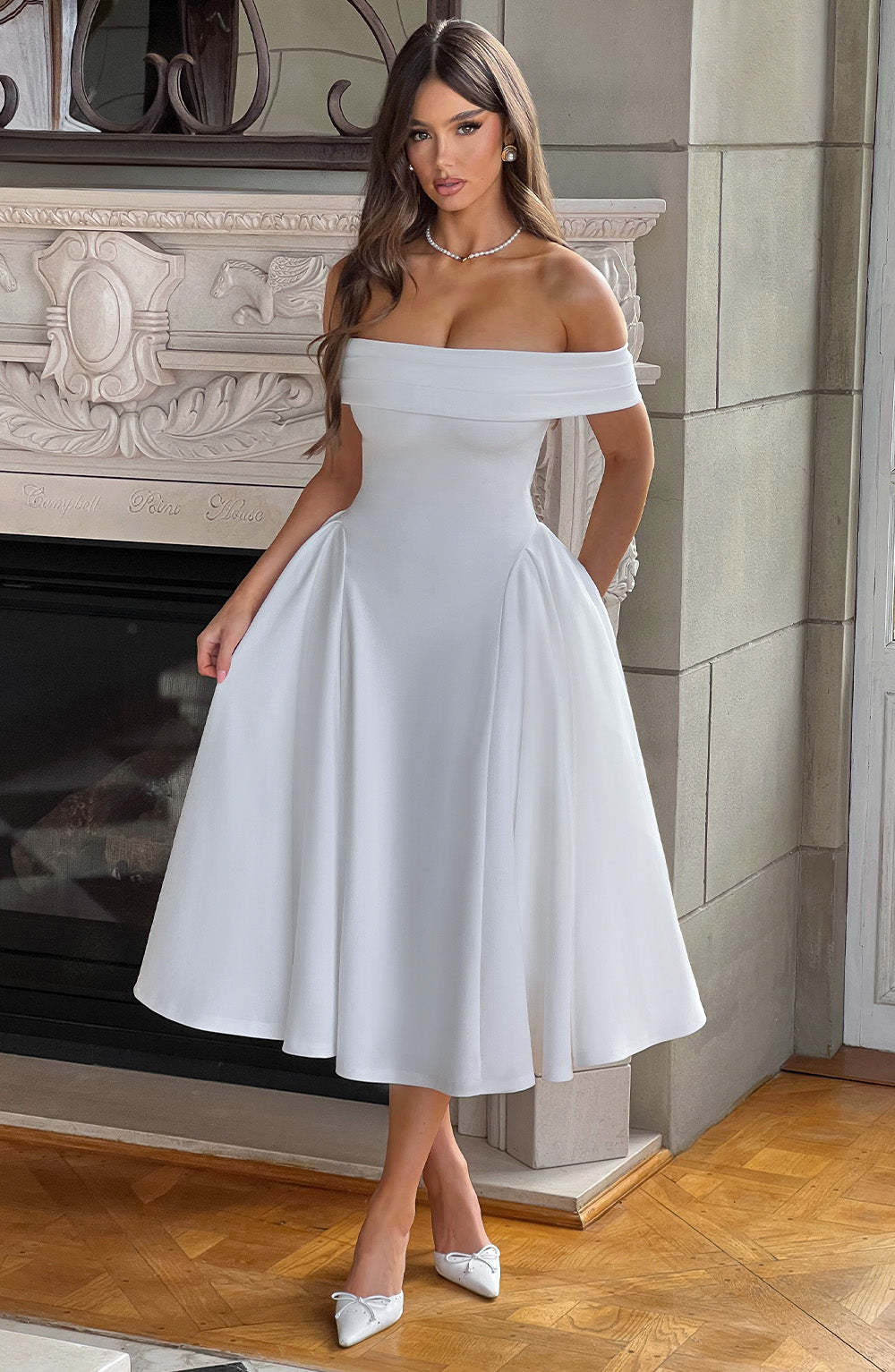 Miranda Midi Dress - Ivory-My Top Dress.All Rights Reserved