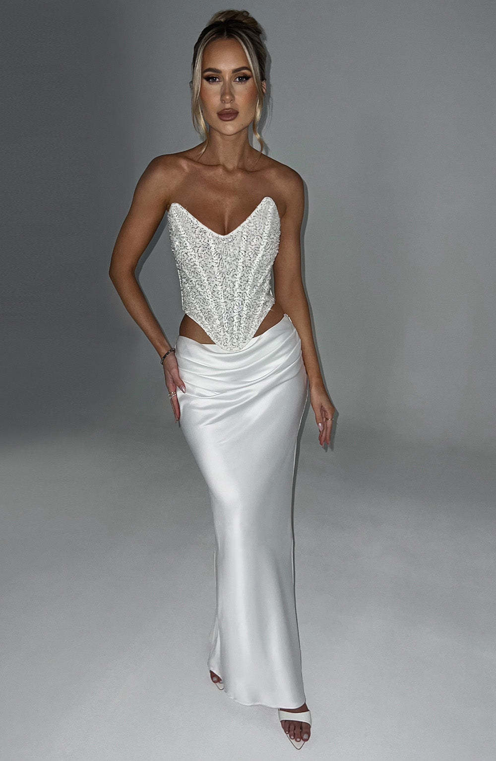 Bernadette Maxi Skirt - Ivory-My Top Dress.All Rights Reserved