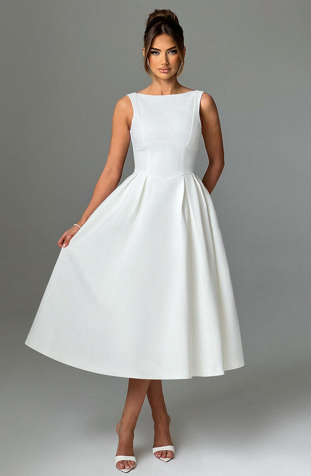 Clarabella Midi Dress - Ivory-My Top Dress.All Rights Reserved