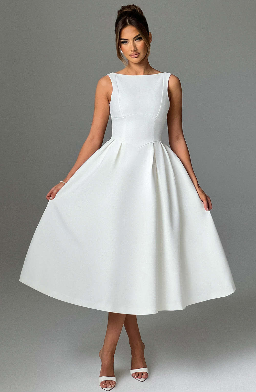 Clarabella Midi Dress - Ivory-My Top Dress.All Rights Reserved