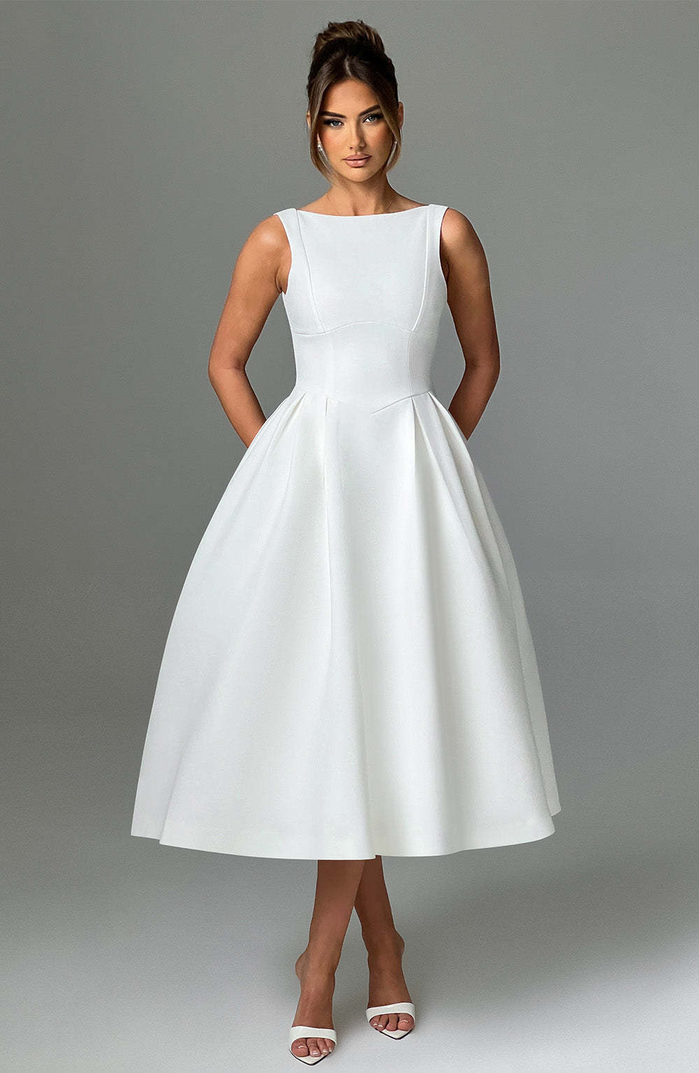 Clarabella Midi Dress - Ivory-My Top Dress.All Rights Reserved