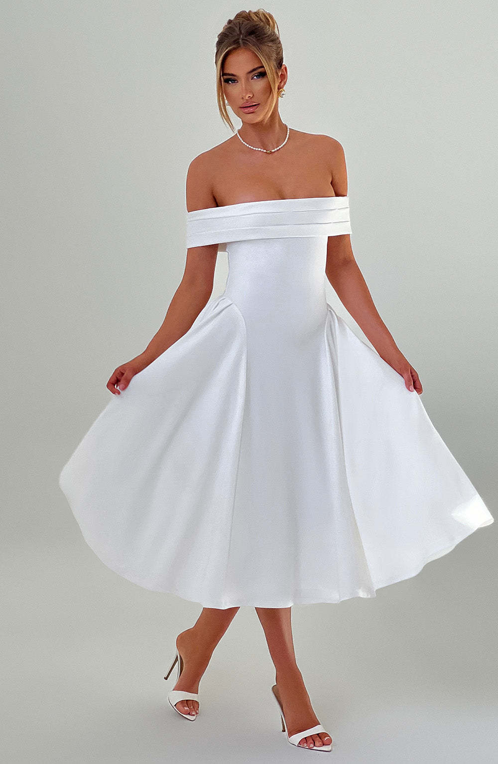 Miranda Midi Dress - Ivory-My Top Dress.All Rights Reserved