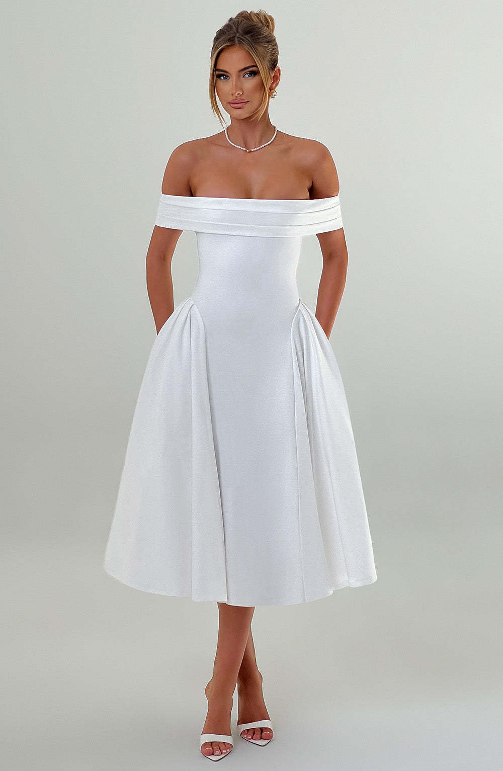 Miranda Midi Dress - Ivory-My Top Dress.All Rights Reserved