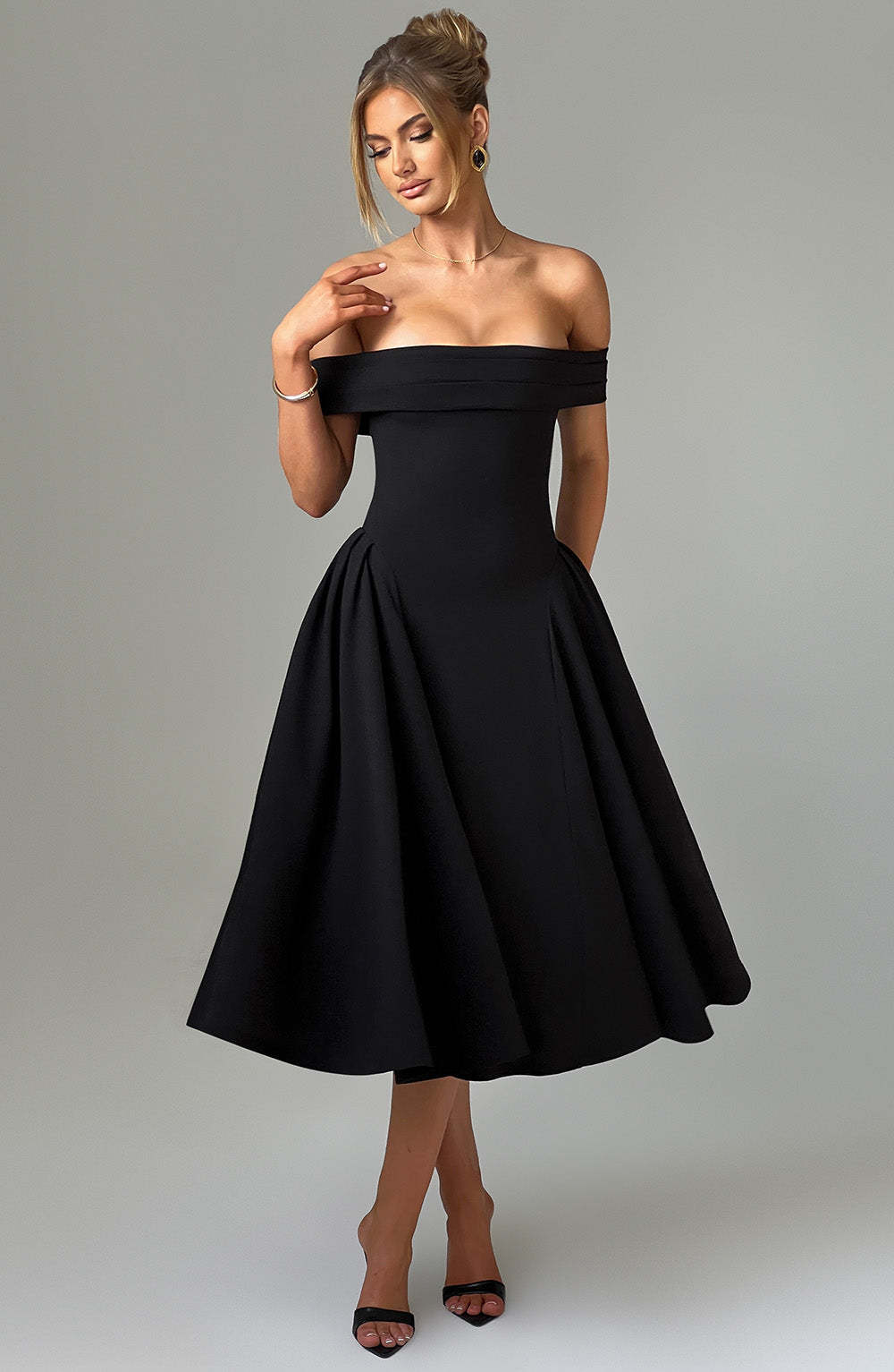Miranda Midi Dress - Black-My Top Dress.All Rights Reserved