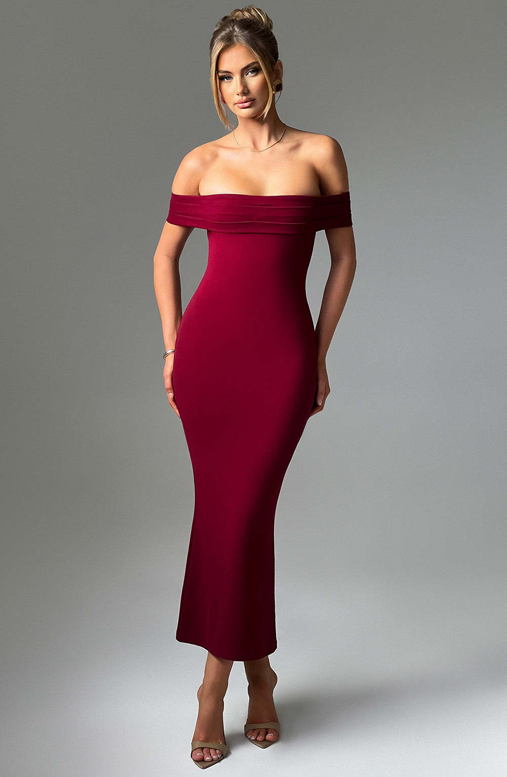 Bex Midi Dress - Burgundy-My Top Dress.All Rights Reserved
