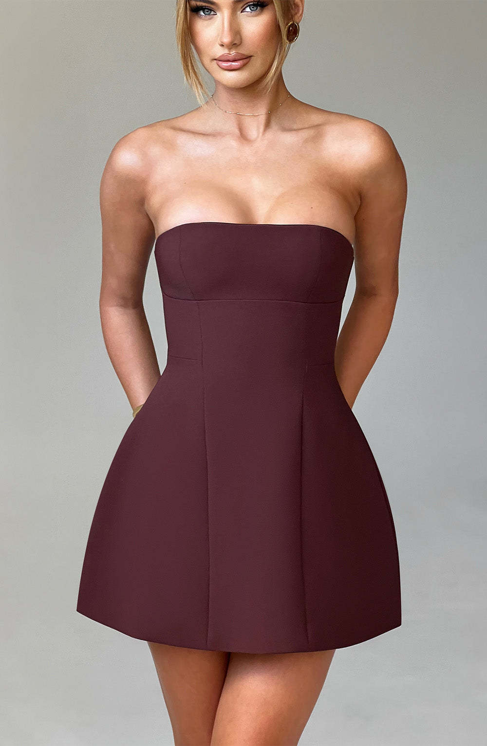 Asha Mini Dress - Brown-My Top Dress.All Rights Reserved
