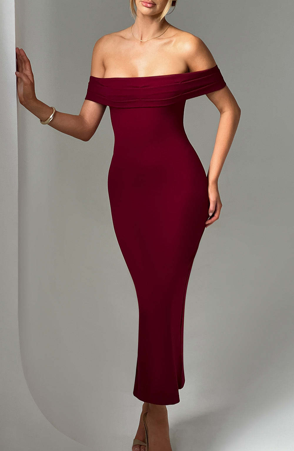 Bex Midi Dress - Burgundy-My Top Dress.All Rights Reserved